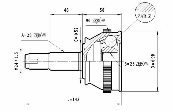 STATIM Joint kit, drive shaft Article number: C.135 cheaply