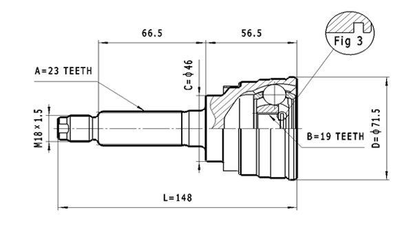 STATIM Joint kit, drive shaft Article number: C.145 cheaply