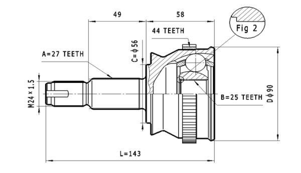 STATIM Joint kit, drive shaft Article number: C.152 cheaply
