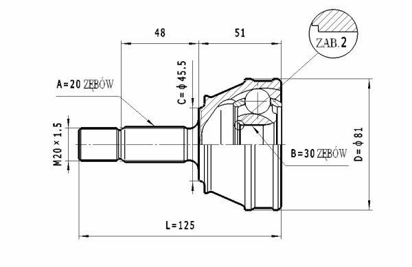 STATIM Joint kit, drive shaft Article number: C.304 cheaply