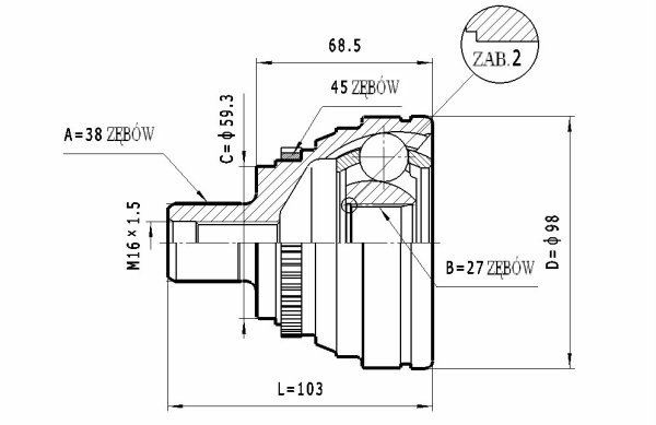 STATIM Joint kit, drive shaft Article number: C.330 cheaply