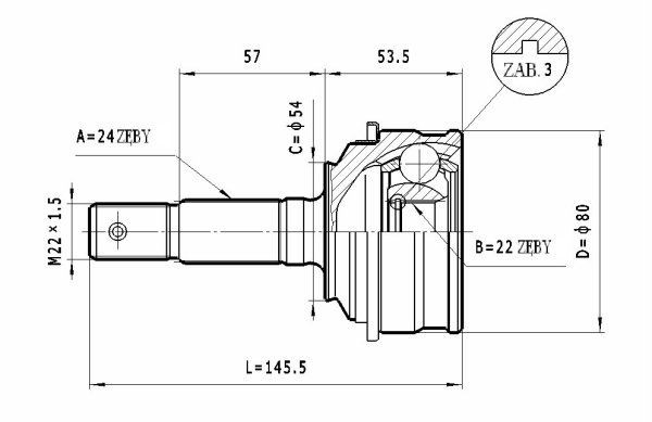 STATIM Joint kit, drive shaft Article number: C.405 cheaply