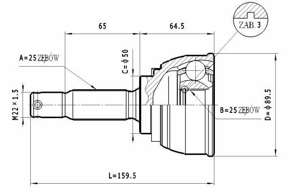 STATIM Joint kit, drive shaft Article number: C.455 cheaply