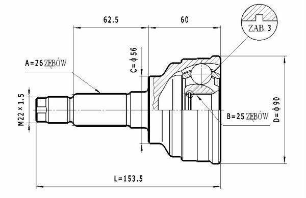 STATIM Joint kit, drive shaft Article number: C.460 cheaply