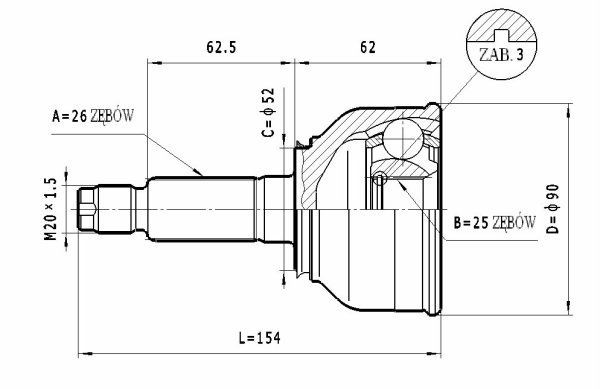 STATIM Joint kit, drive shaft Article number: C.470 cheaply