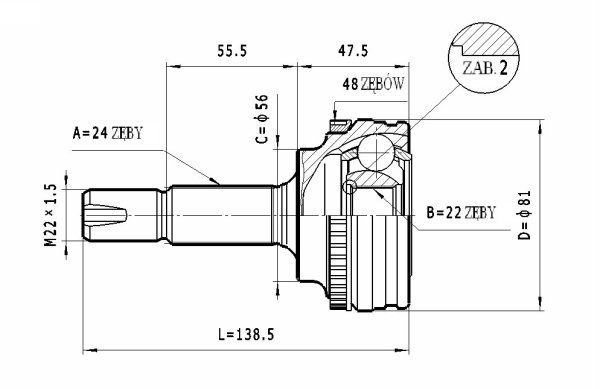 STATIM Joint kit, drive shaft Article number: C.564 cheaply