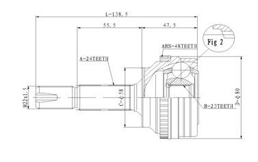 STATIM Joint kit, drive shaft Article number: C.585 cheaply