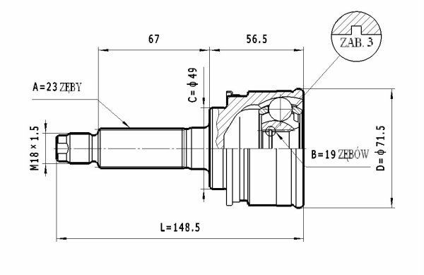 STATIM Joint kit, drive shaft Article number: C.631 cheaply