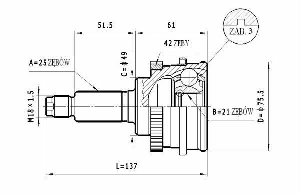 STATIM Joint kit, drive shaft Article number: C.638 cheaply