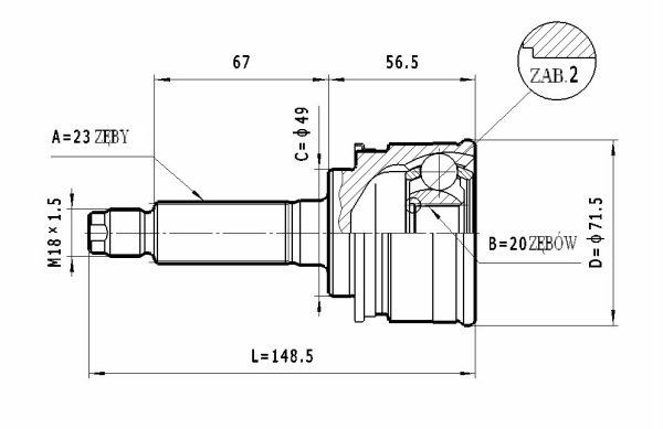 STATIM Joint kit, drive shaft Article number: C.640 cheaply