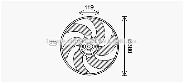 PRASCO Fan, radiator Article number: CN7555 cheaply