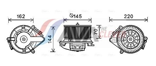 AVA COOLING SYSTEMS El-motor, kabineblæser Varenummer: CN8507 billige
