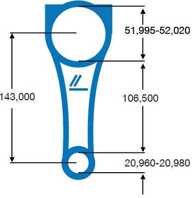 IPSA CO003700 Connecting Rod ASTRA 2.0 i 115 PS Petrol 1998