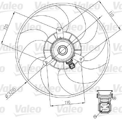 VALEO Fan, radiator Article number: 698444 cheaply