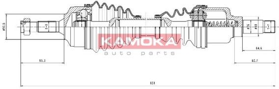 KAMOKA Drive shaft Article number: CT1138936 cheaply