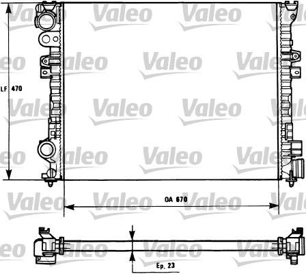 VALEO Engine radiator Article number: 731166 cheaply