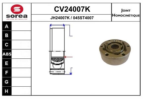 EAI Joint kit, drive shaft Article number: CV24007K cheaply