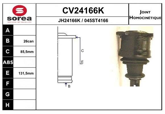 EAI Joint kit, drive shaft Article number: CV24166K cheaply