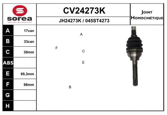 EAI Joint kit, drive shaft Article number: CV24273K cheaply