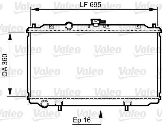 VALEO Engine radiator Article number: 734736 cheaply