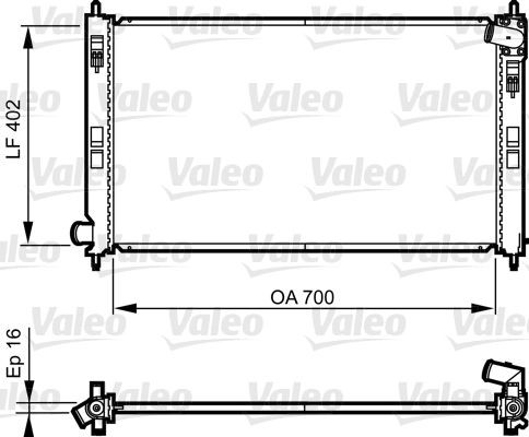 VALEO Engine radiator Article number: 735575 cheaply