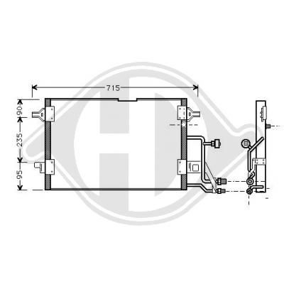 DIEDERICHS Air conditioning condenser Article number: DCC1015 cheaply