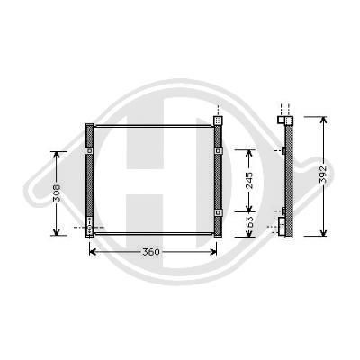 DIEDERICHS Air conditioning condenser Article number: DCC1202 cheaply