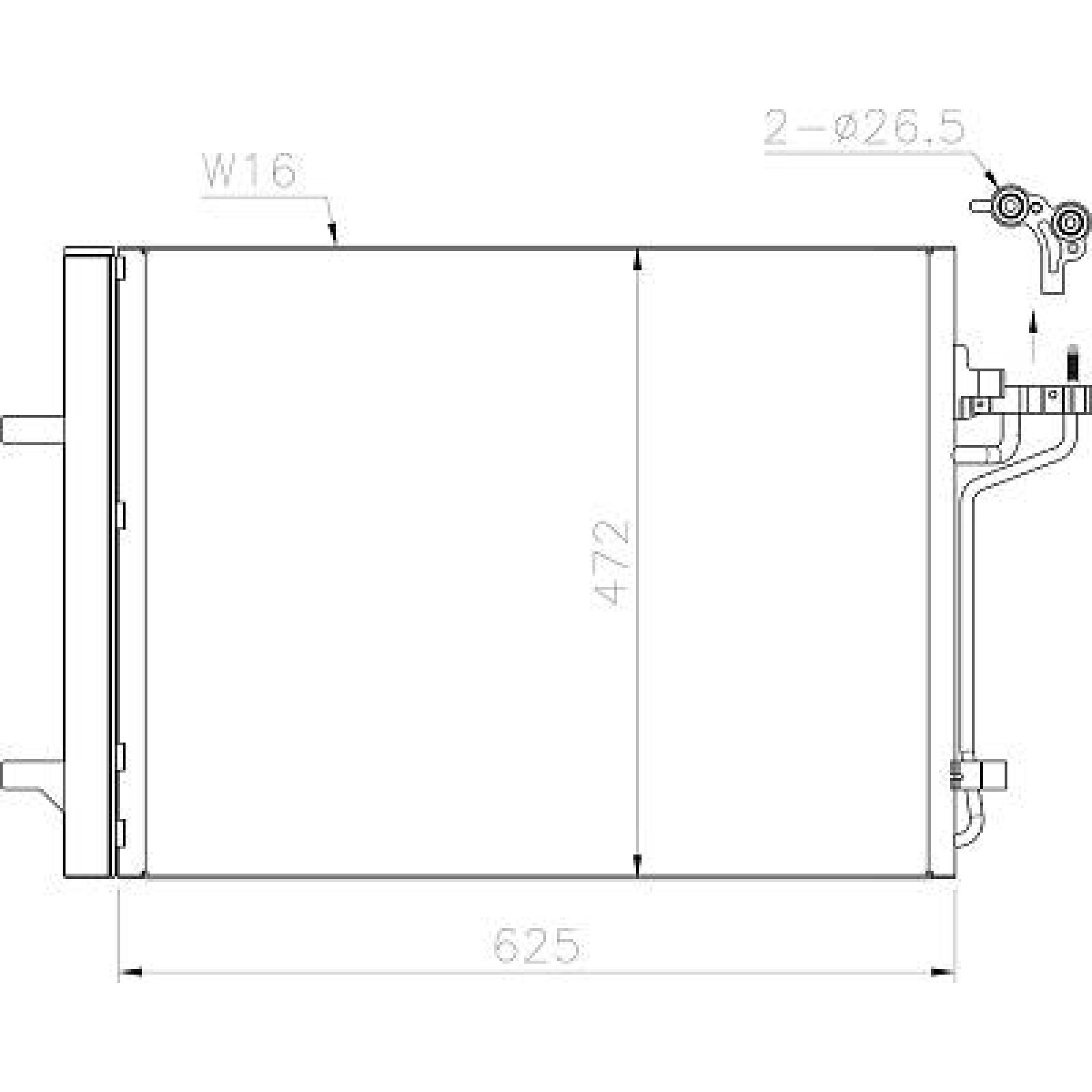 DIEDERICHS Air conditioning condenser Article number: DCC1645 cheaply