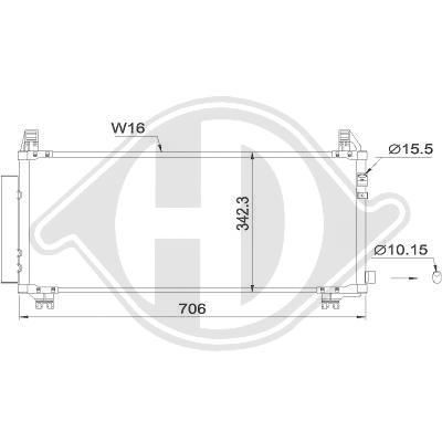 DIEDERICHS Air conditioning condenser Article number: DCC1852 cheaply