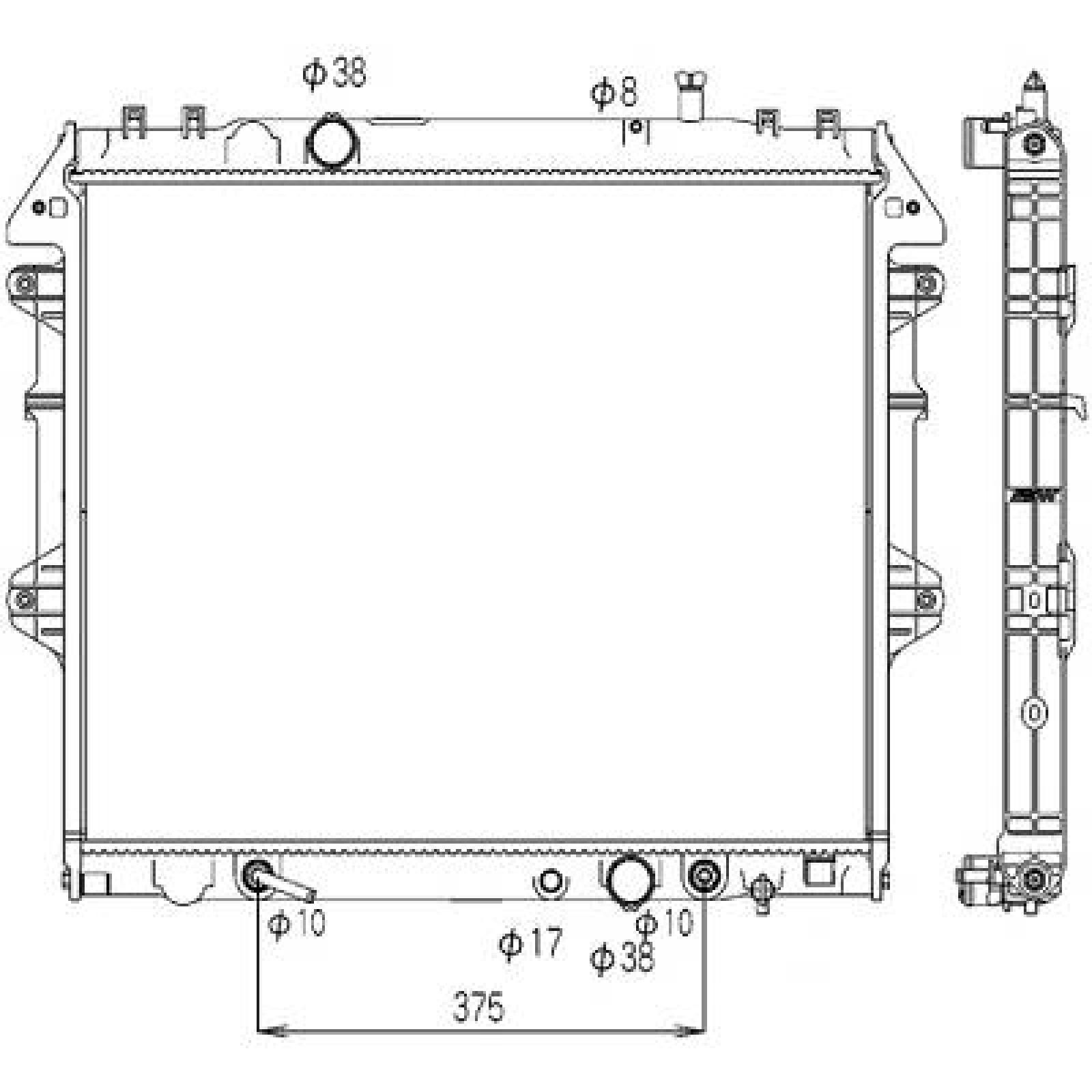 DIEDERICHS Engine radiator Article number: DCM3324 cheaply