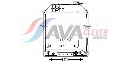 AVA COOLING SYSTEMS Engine radiator Article number: DN2421 cheaply