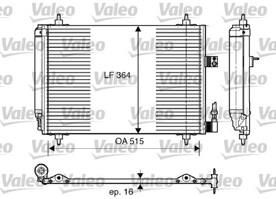 VALEO Air conditioning condenser Article number: 814066 cheaply