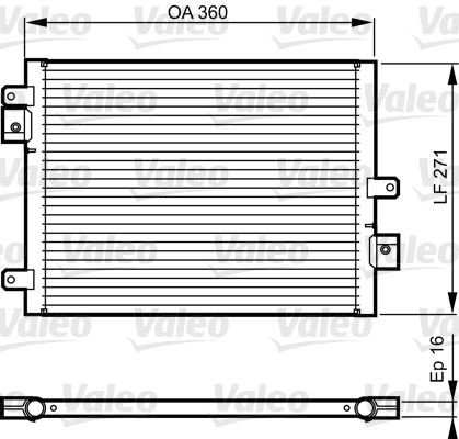 VALEO Air conditioning condenser Article number: 814167 cheaply