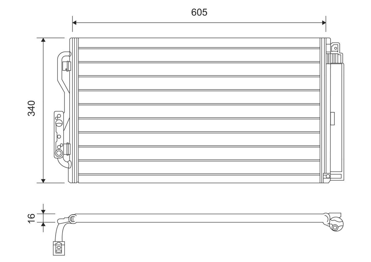 VALEO Air conditioning condenser Article number: 814191 cheaply