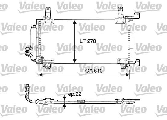 VALEO Air conditioning condenser Article number: 816866 cheaply