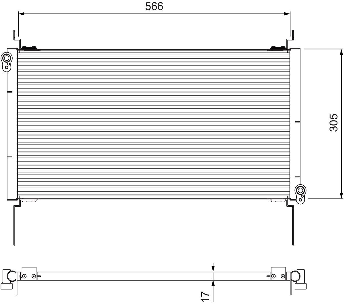 VALEO Air conditioning condenser Article number: 817025 cheaply