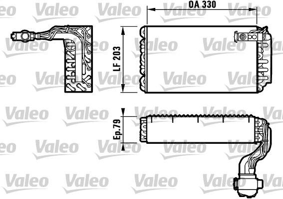 VALEO Air conditioning evaporator Article number: 817090 cheaply
