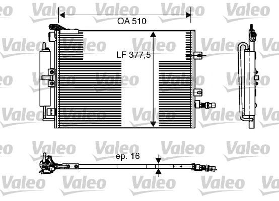 VALEO Air conditioning condenser Article number: 818165 cheaply