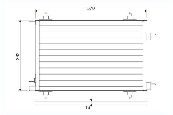VALEO Air conditioning condenser Article number: 818170 cheaply
