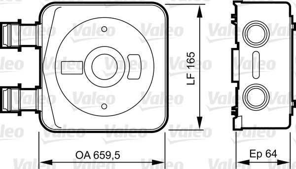 VALEO Engine oil cooler Article number: 818890 cheaply