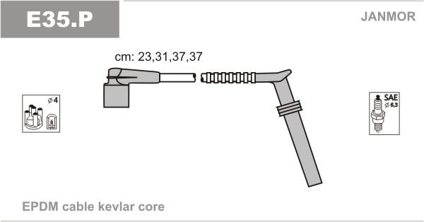 JANMOR Ignition Cable Kit Article number: E35.P cheaply