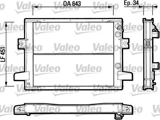 VALEO Engine radiator Article number: 883787 cheaply