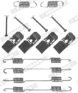 FERODO FBA102 Lisakomplekt, Piduriklotsid CHARADE 1.0 50 HP Bensiin 1984