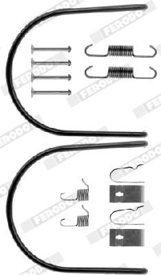 FERODO FBA50 Lisakomplekt, Piduriklotsid CHARADE 1.0 50 HP Bensiin 1984