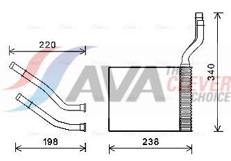 AVA COOLING SYSTEMS Heater matrix Article number: FD6464 cheaply
