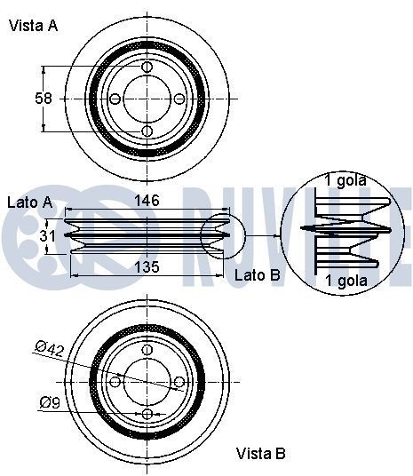 RUVILLE Timing belt kit Article number: 5540071 cheaply