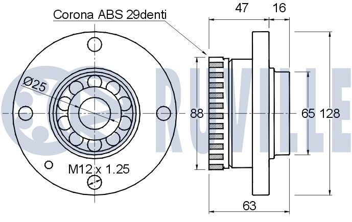 RUVILLE Timing belt tensioner pulley Article number: 55454 cheaply