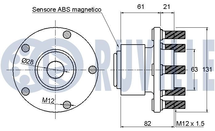 RUVILLE Tensioner Lever, v-ribbed belt Article number: 55553 cheaply