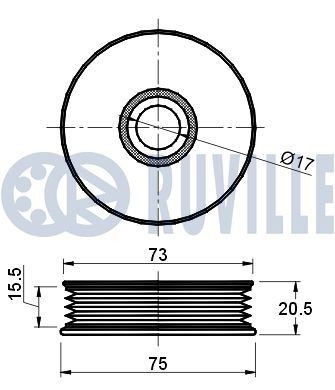 RUVILLE Tensioner Lever, timing belt Article number: 55605 cheaply