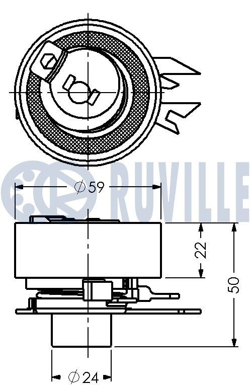 RUVILLE Timing belt tensioner pulley Article number: 55850 cheaply